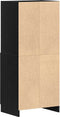 vidaXL - Keukenkast - 57x41,5x131,5 - cm - bewerkt - hout - zwart