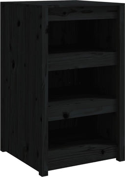 vidaXL - Keukenkast - voor - buiten - 55x55x92 - cm - massief - grenenhout - zwart