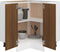 vidaXL - Keukenkastje - 75,5x75,5x80,5 - cm - bewerkt - hout - bruineikenkleurig