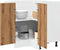 vidaXL - Keukenkastje - 75,5x75,5x81,5 - cm - bewerkt - hout - artisanaal - eiken