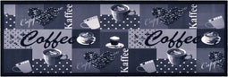 vidaXL - Keukenmat - wasbaar - Coffee - 45x150 - cm - blauw