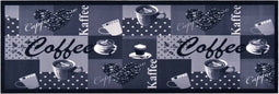 vidaXL - Keukenmat - wasbaar - Coffee - 60x180 - cm - blauw