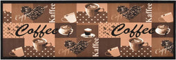 vidaXL - Keukenmat - wasbaar - Coffee - 60x300 - cm - bruin