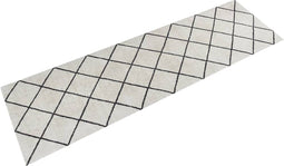 vidaXL - Keukenmat - wasbaar - geblokt - 45x150 - cm - fluweel