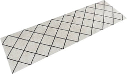 vidaXL - Keukenmat - wasbaar - geblokt - 60x180 - cm - fluweel