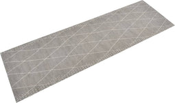 vidaXL - Keukenmat - wasbaar - geruit - 60x180 - cm - fluweel