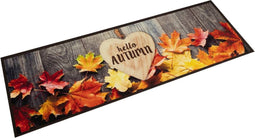 vidaXL - Keukenmat - wasbaar - herfstprint - 60x180 - cm - fluweel