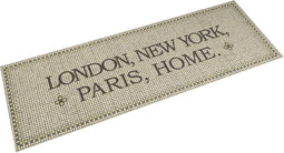 vidaXL - Keukenmat - wasbaar - Home-tekst - 45x150 - cm - fluweel