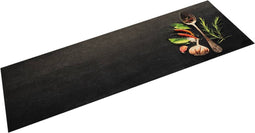 vidaXL - Keukenmat - wasbaar - kruidenprint - 45x150 - cm - fluweel