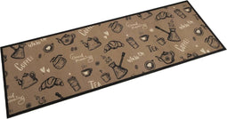 vidaXL - Keukenmat - wasbaar - ochtendprint - 60x180 - cm - fluweel - bruin