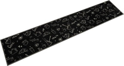 vidaXL - Keukenmat - wasbaar - ochtendprint - 60x300 - cm - fluweel - zwart