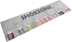 vidaXL - Keukenmat - wasbaar - shoezone-print - 45x150 - cm - fluweel