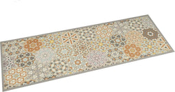 vidaXL - Keukenmat - wasbaar - zeshoekpastelprint - 45x150 - cm - fluweel