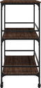 vidaXL - Keukentrolley - 100,5x50x105 - cm - bewerkt - hout - bruin - eikenkleurig