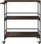 vidaXL - Keukentrolley - 100,5x50x105 - cm - bewerkt - hout - bruin - eikenkleurig