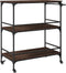 vidaXL - Keukentrolley - 100,5x50x105 - cm - bewerkt - hout - bruin - eikenkleurig