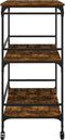 vidaXL - Keukentrolley - 100,5x50x105 - cm - bewerkt - hout - gerookt - eikenkleurig