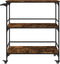 vidaXL - Keukentrolley - 100,5x50x105 - cm - bewerkt - hout - gerookt - eikenkleurig