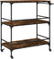 vidaXL - Keukentrolley - 100,5x50x105 - cm - bewerkt - hout - gerookt - eikenkleurig