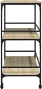 vidaXL - Keukentrolley - 100,5x50x105 - cm - bewerkt - hout - sonoma - eikenkleurig