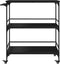 vidaXL - Keukentrolley - 100,5x50x105 - cm - bewerkt - hout - zwart
