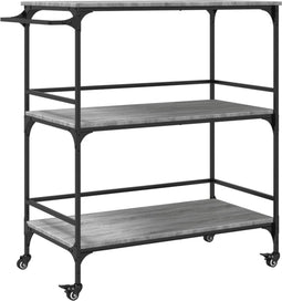 vidaXL - Keukentrolley - 100,5x50x105 - cm - grijs - sonoma - eikenkleur