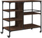 vidaXL - Keukentrolley - 100x45x89,5 - cm - bewerkt - hout - bruin - eikenkleurig
