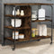 vidaXL - Keukentrolley - 100x45x89,5 - cm - bewerkt - hout - gerookt - eikenkleurig