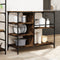 vidaXL - Keukentrolley - 100x45x89,5 - cm - bewerkt - hout - gerookt - eikenkleurig