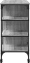 vidaXL - Keukentrolley - 100x45x89,5 - cm - bewerkt - hout - grijs - sonoma - eiken