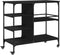 vidaXL - Keukentrolley - 100x45x89,5 - cm - bewerkt - hout - zwart