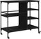 vidaXL - Keukentrolley - 100x45x89,5 - cm - bewerkt - hout - zwart