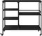 vidaXL - Keukentrolley - 100x45x89,5 - cm - bewerkt - hout - zwart