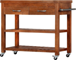 vidaXL - Keukentrolley - 100x48x89 - cm - massief - acaciahout