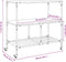 vidaXL - Keukentrolley - 100x50x95 - cm - bewerkt - hout - bruin - eikenkleurig