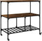 vidaXL - Keukentrolley - 100x50x95 - cm - bewerkt - hout - gerookt - eikenkleurig