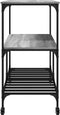 vidaXL - Keukentrolley - 100x50x95 - cm - bewerkt - hout - grijs - sonoma - eikenkleur