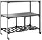 vidaXL - Keukentrolley - 100x50x95 - cm - bewerkt - hout - grijs - sonoma - eikenkleur