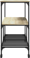 vidaXL - Keukentrolley - 100x50x95 - cm - bewerkt - hout - sonoma - eikenkleurig