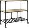 vidaXL - Keukentrolley - 100x50x95 - cm - bewerkt - hout - sonoma - eikenkleurig