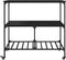 vidaXL - Keukentrolley - 100x50x95 - cm - bewerkt - hout - zwart