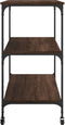 vidaXL - Keukentrolley - 102x50x95 - cm - bewerkt - hout - bruin - eikenkleurig