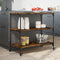 vidaXL - Keukentrolley - 102x50x95 - cm - bewerkt - hout - gerookt - eikenkleurig