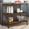 vidaXL - Keukentrolley - 102x50x95 - cm - bewerkt - hout - gerookt - eikenkleurig