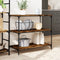 vidaXL - Keukentrolley - 102x50x95 - cm - bewerkt - hout - gerookt - eikenkleurig