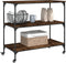 vidaXL - Keukentrolley - 102x50x95 - cm - bewerkt - hout - gerookt - eikenkleurig