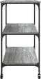 vidaXL - Keukentrolley - 102x50x95 - cm - bewerkt - hout - grijs - sonoma - eiken
