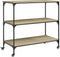 vidaXL - Keukentrolley - 102x50x95 - cm - bewerkt - hout - sonoma - eikenkleurig
