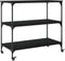 vidaXL - Keukentrolley - 102x50x95 - cm - bewerkt - hout - zwart