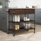 vidaXL - Keukentrolley - 105x42x95 - cm - bewerkt - hout - bruin - eikenkleurig